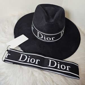 Wide Brim FEDORA Hat w/  BAND ACCESSORY